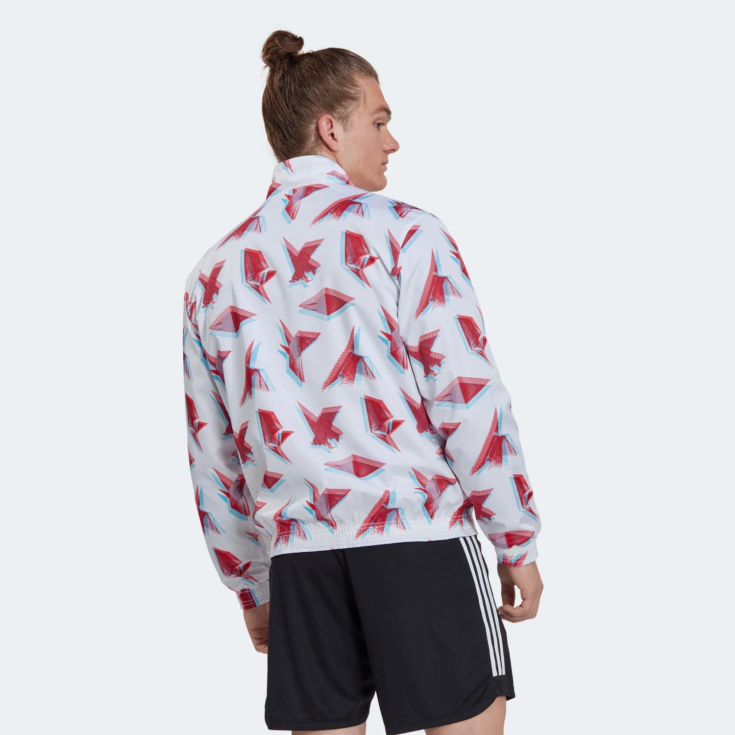 Adidas 2022-23 Japan WC Anthem Jacket - White-Red-Blue (Model - Back)