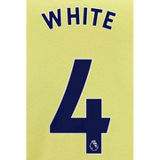 Arsenal 2021/22 Away White #4 Jersey Name Set Navy (Main)
