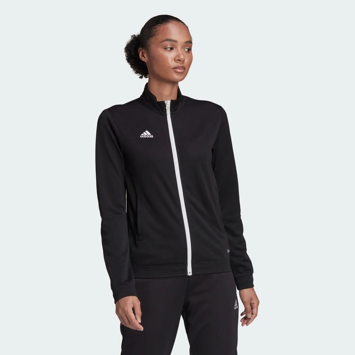 adidas Entrada 22 Women's Track Jacket - Black (Model - Front)