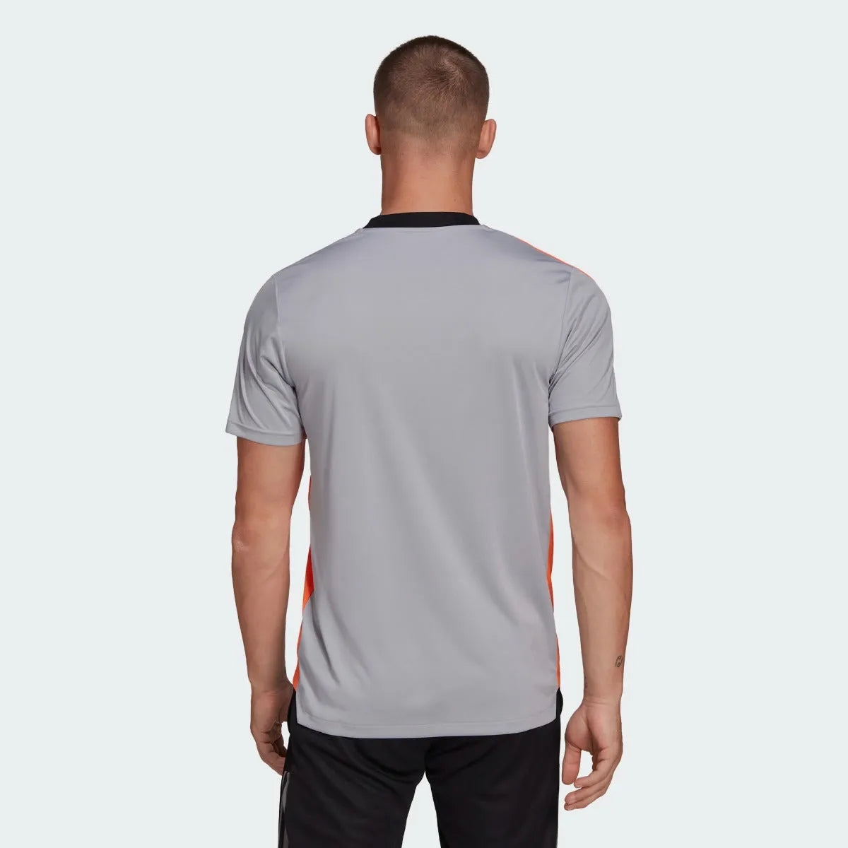 Adidas 2021-22 Juventus Training Jersey - Grey-Orange (Model - Back)