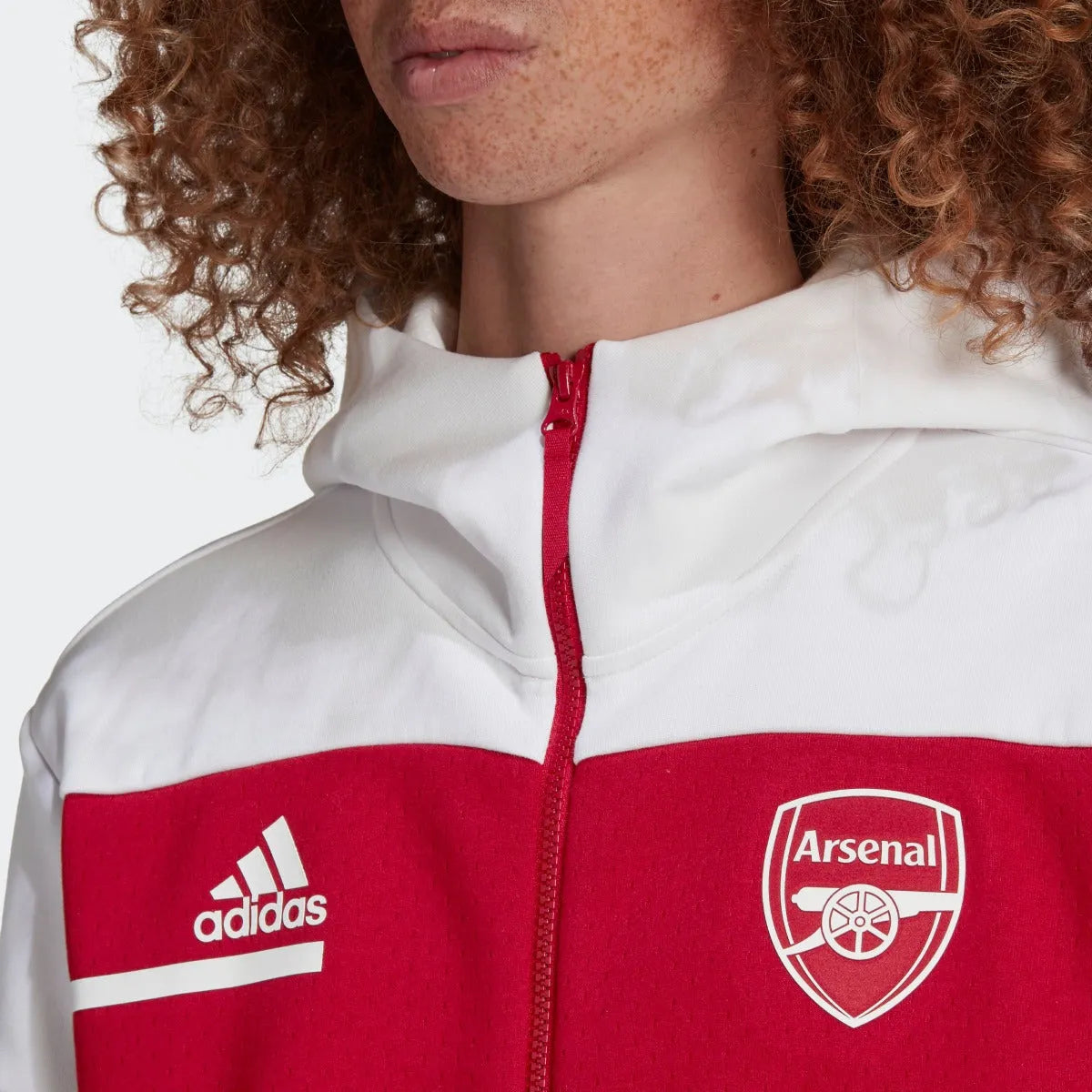 Adidas 2021 Arsenal Zone Jackets - Red-White