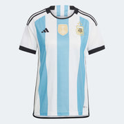adidas 2022-23 Argentina Womens Home Jersey World Cup 3 Star - White - Light Blue (Front)