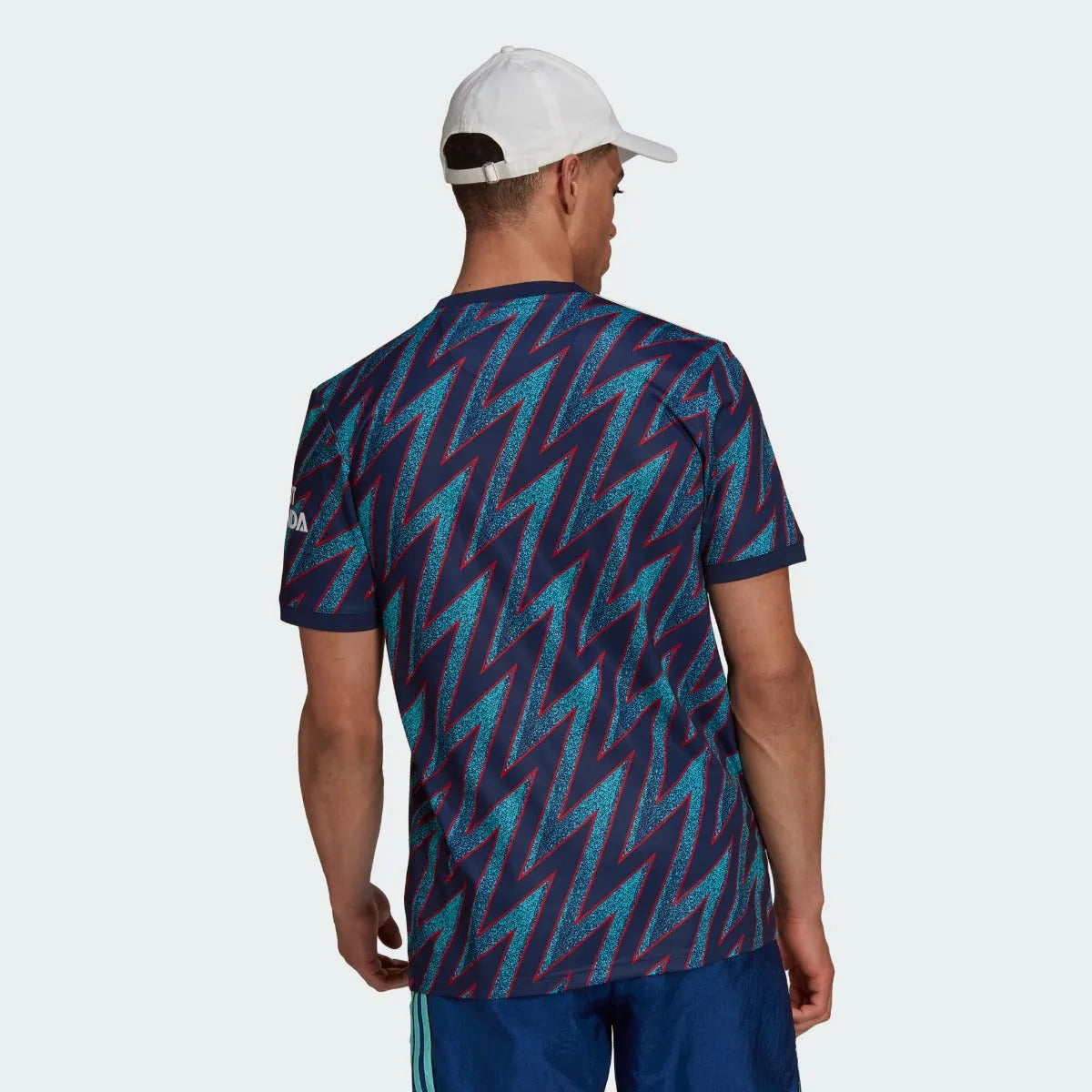 Adidas 2021-22 Arsenal Third Jersey - Mystery Blue (Model - Back)