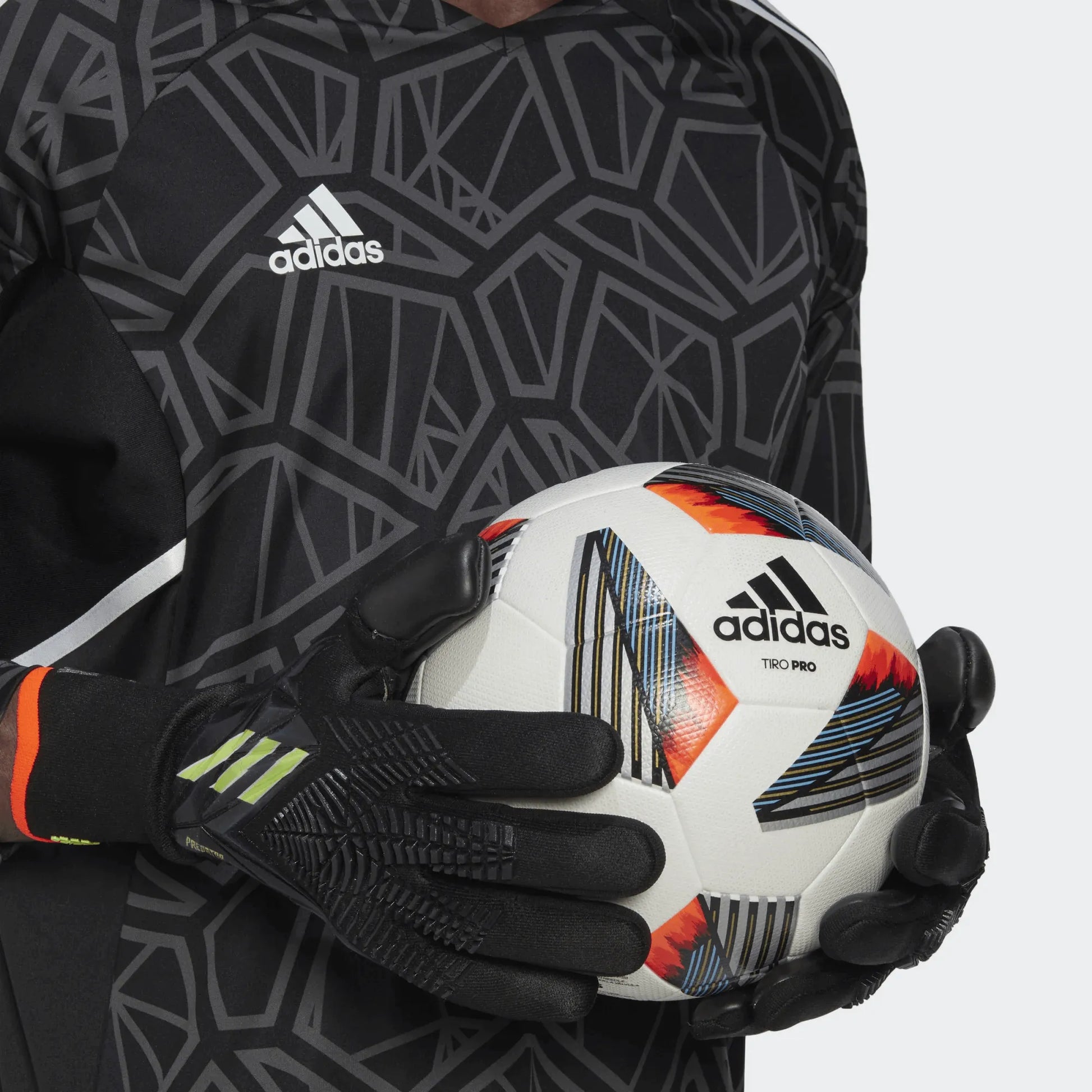 adidas Predator Edge Pro Gloves - Black-Solar Yellow (Model 1)
