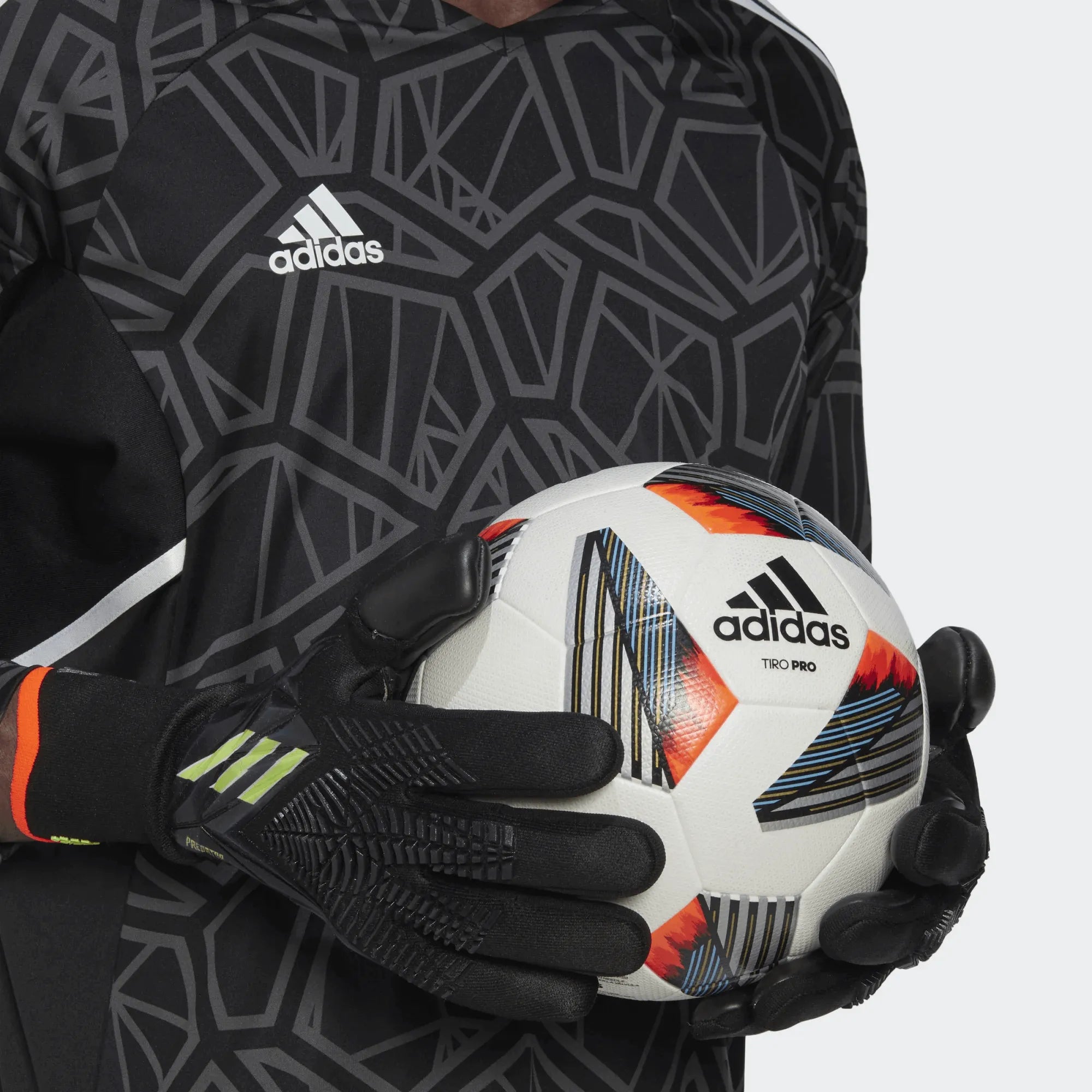 adidas Predator Edge Pro Gloves - Black-Solar Yellow (Model 1)