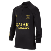 Jordan 2022-23 Youth PSG Strike Drill Top - Black - Yellow (Front)