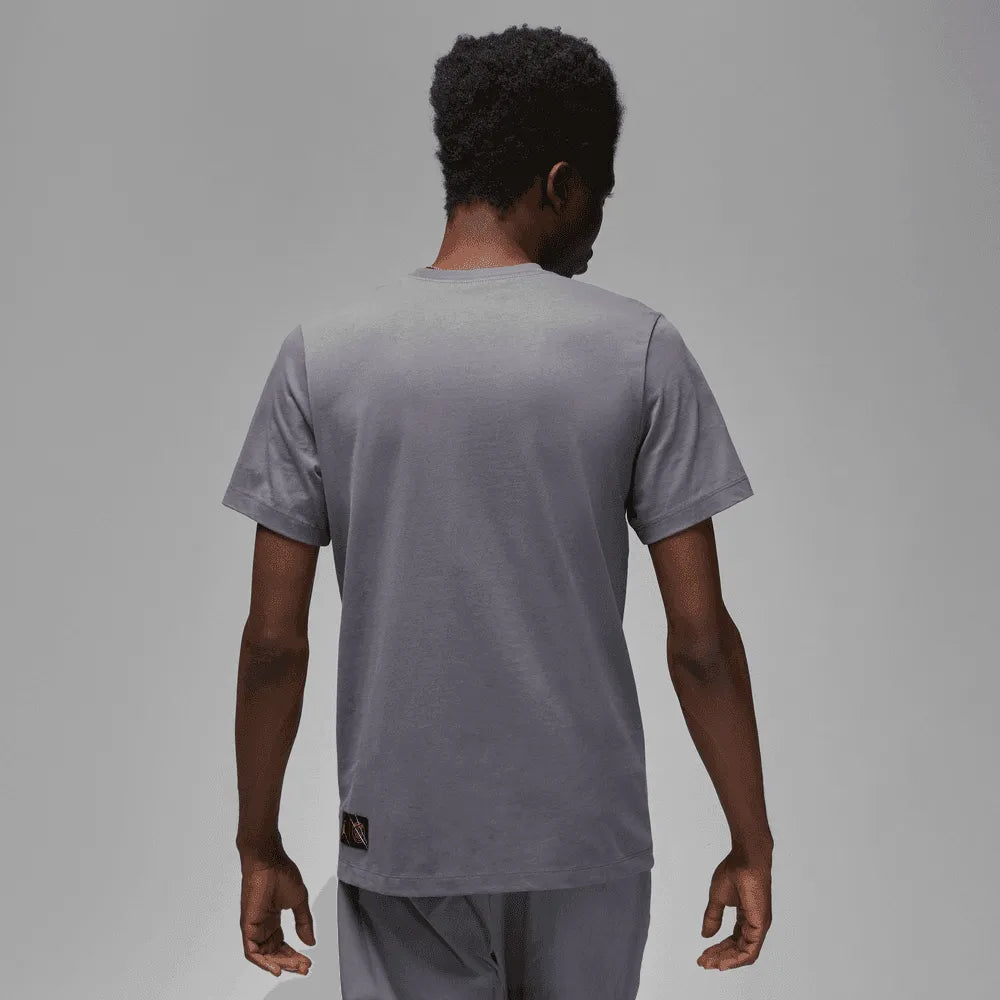 Jordan 2023 PSG SS Tee - Grey-Yellow (Model - Back)