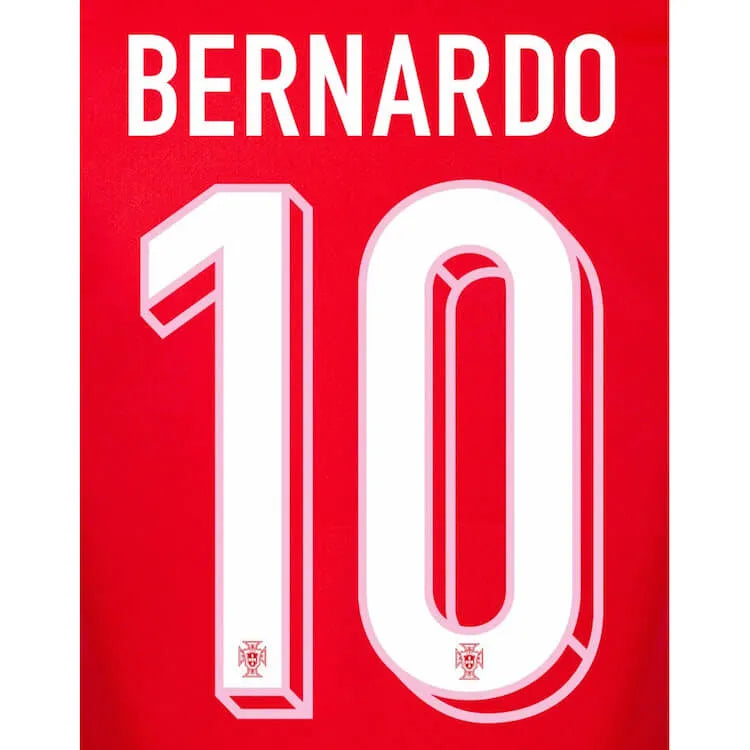 Portugal 2024 25 Home Bernardo #10 Jersey Name Set (Back)