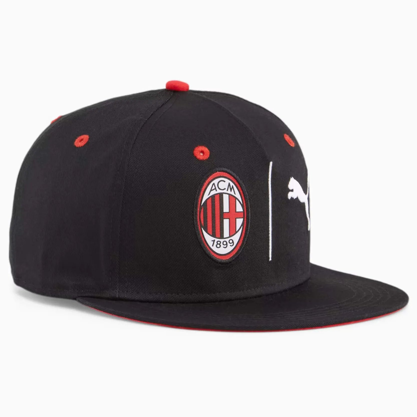 Puma 2023-24 AC Milan Fan Flatbrim Cap (Lateral - Front)