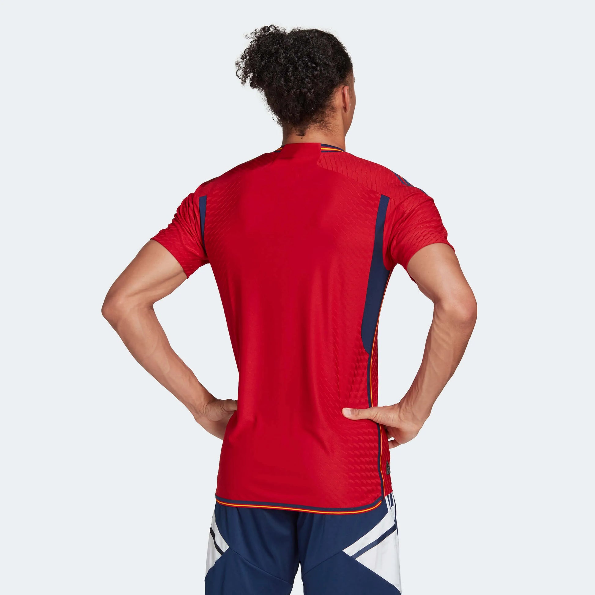 adidas 2022-23 Spain Authentic Home Jersey - Red-Navy (Model - Back)