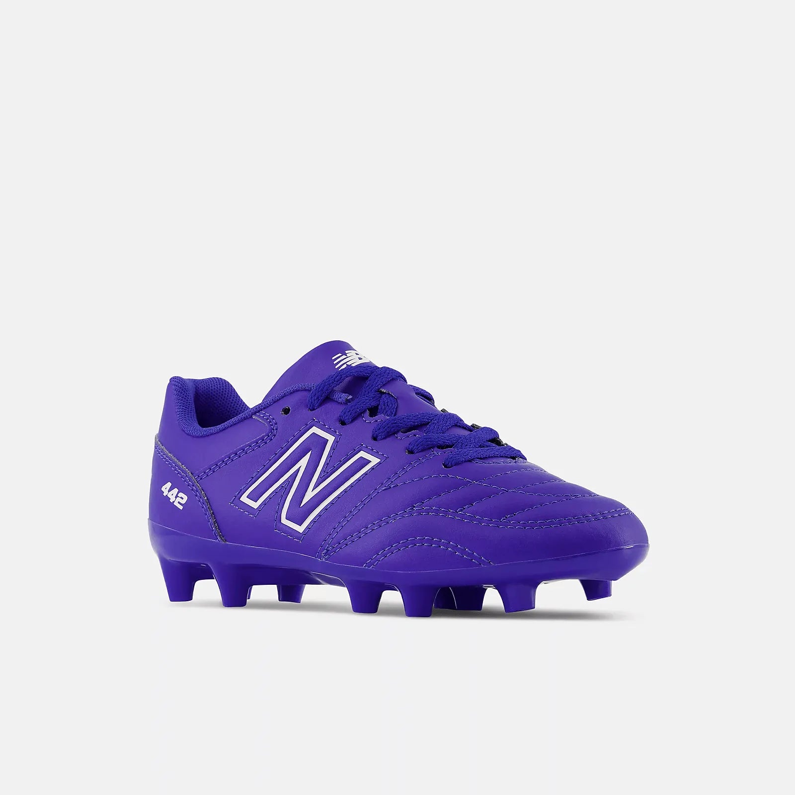 New Balance JR 442 V2 Academy FG Wide - Blue-White (Diagonal)