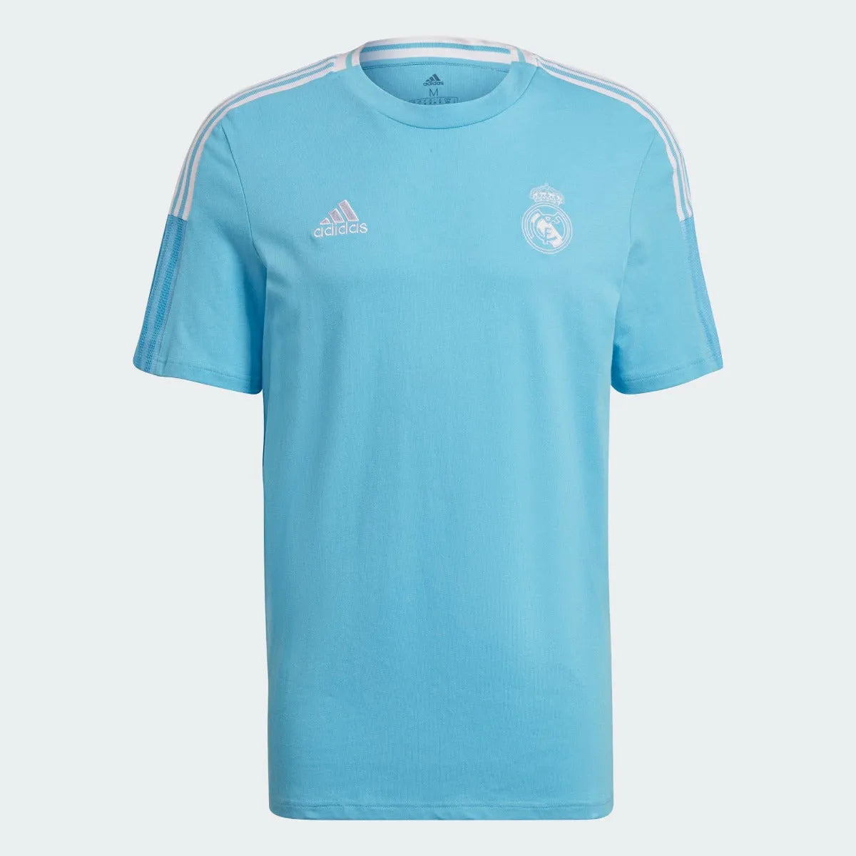Adidas 2021 Real Madrid Tee Shirt - Bright Cyan (Front)