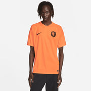 Nike Netherlands Women's EC22 (Men's Cut) Home Jersey - Total Orange-Black (Model - Front)