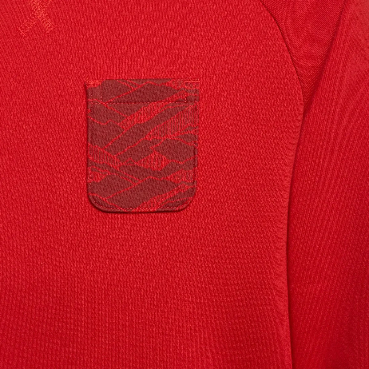 Adidas 2021-22 Bayern Munich Youth Crew Sweatshirt - Red (Detail 2)