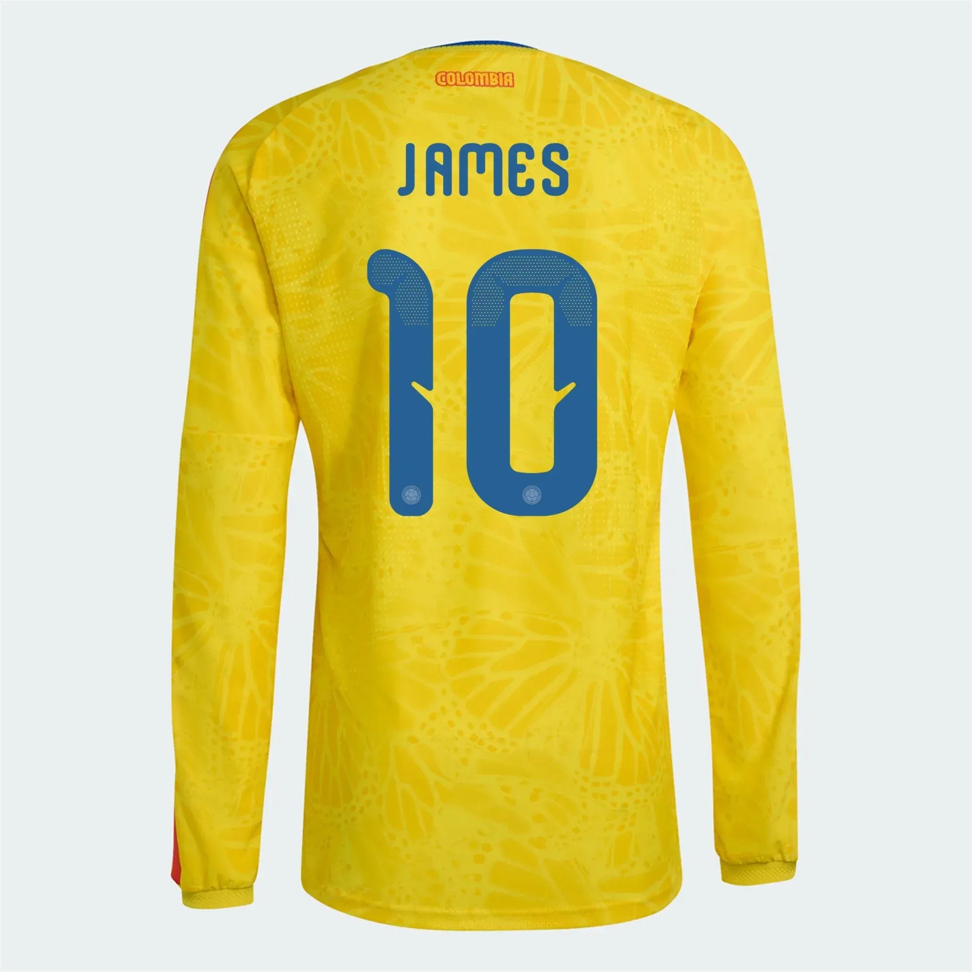 adidas 2026 Colombia Men's Authentic Home Long-Sleeve Soccer Jersey (James)