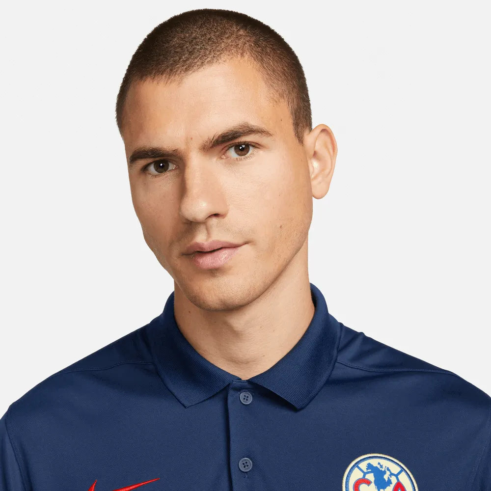 Nike 2023-24  Club America DF Polo - Navy - Red (Detail 1)