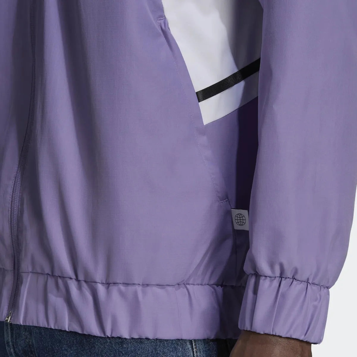 adidas 2022-23 Real Madrid Anthem Jacket - Magic Lilac (Detail 2)