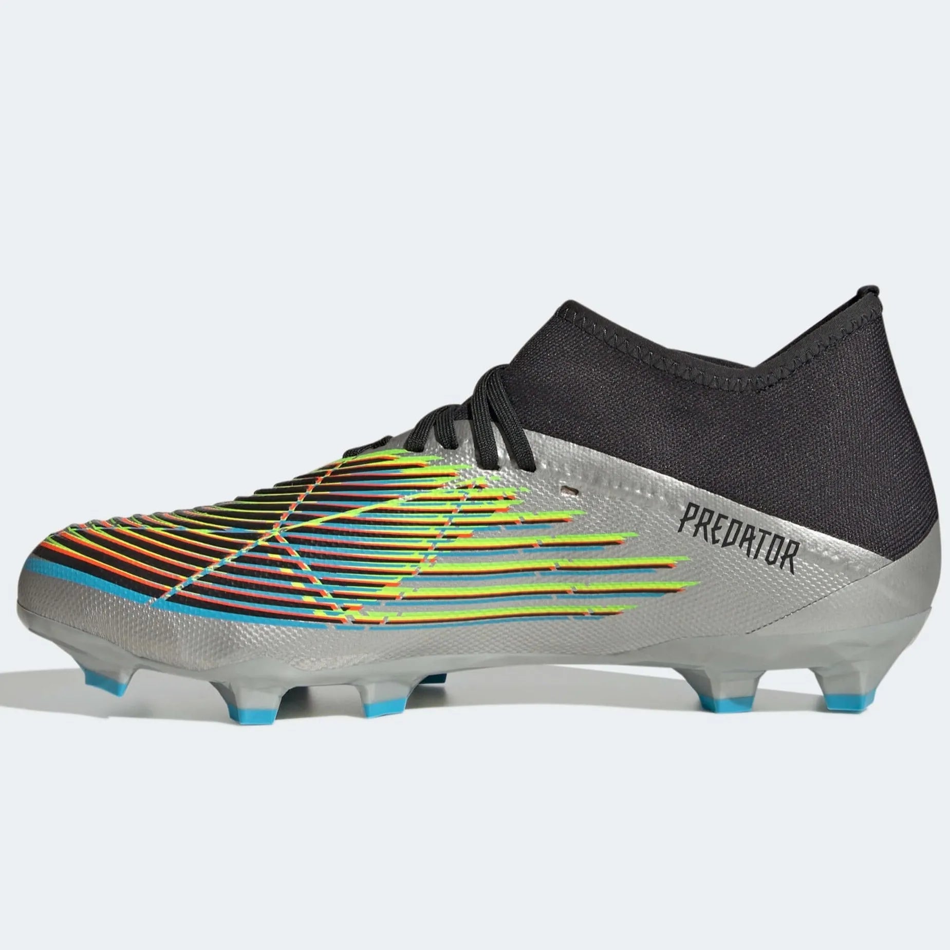 adidas Predator Edge.3 FG - Silver Metallic-Solar Green (Side 2)