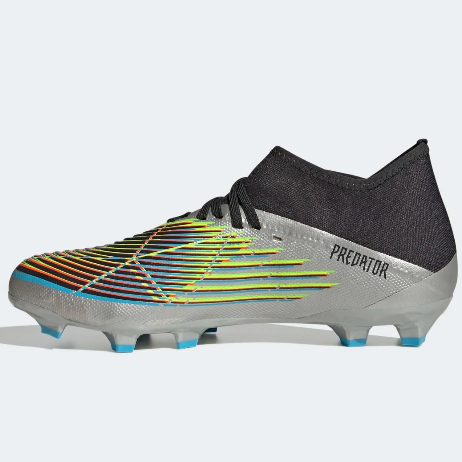 adidas Predator Edge.3 FG - Silver Metallic-Solar Green (Side 2)