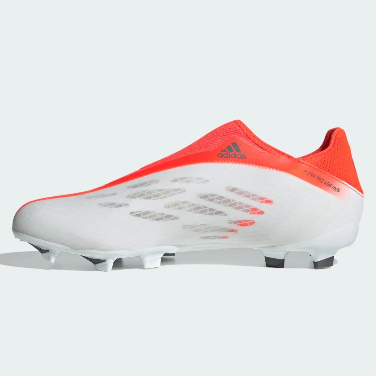 Adidas X Speedflow .3 Laceless FG  - White-Iron. Metallic (Side 2)