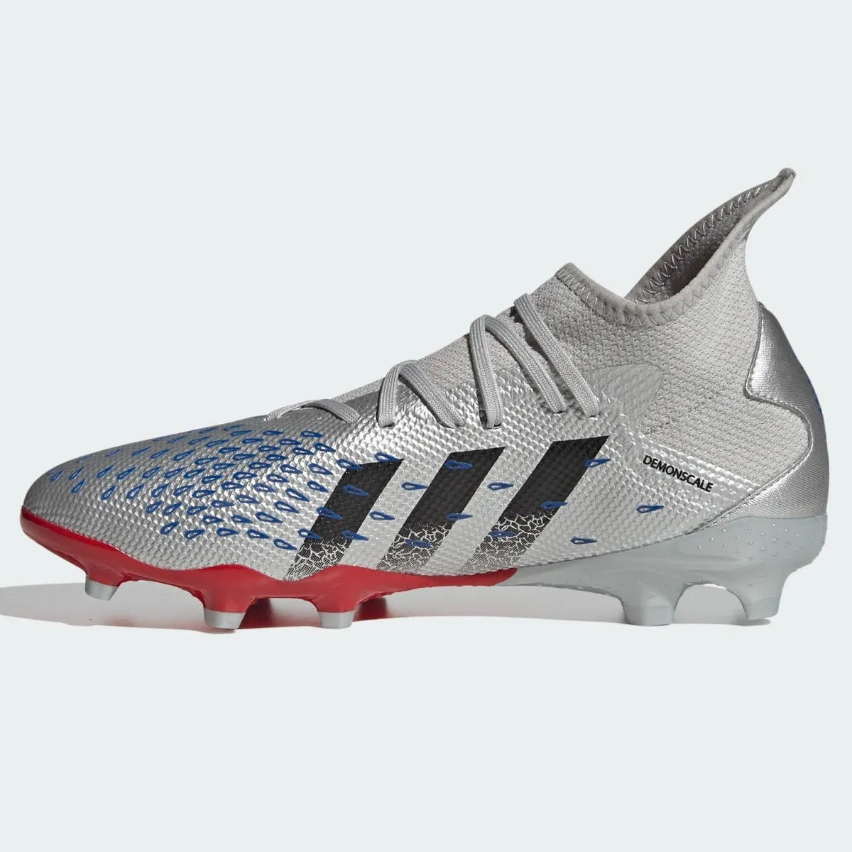Adidas Predator Freak .3 FG - Silver-Royal-Red (Side 2)