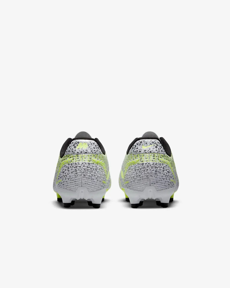Nike JR Vapor 14 Academy FG-MG - White-Grey-Volt (Pair - Back)