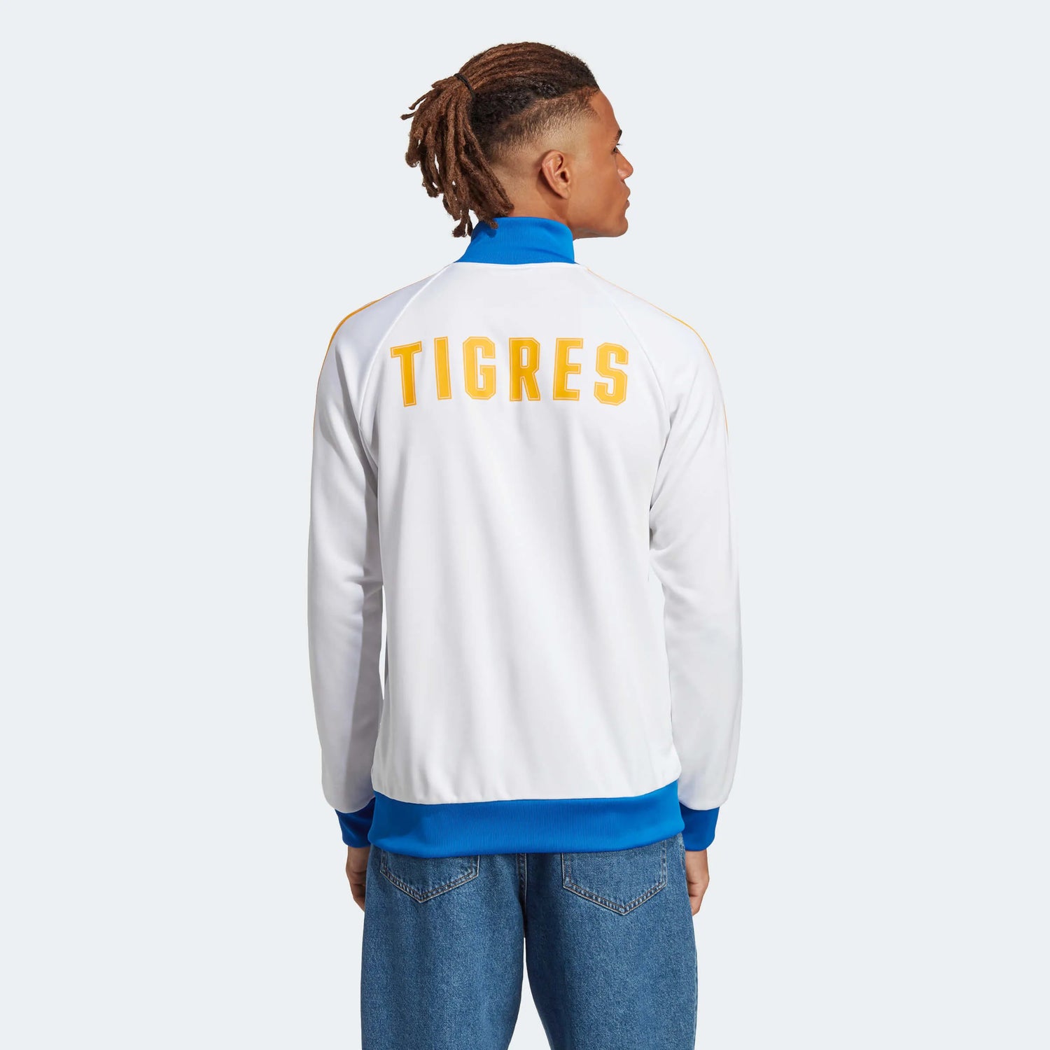 adidas 2022-23 Tigres DNA Training Top - White-Blue-Orange (Model - Back)
