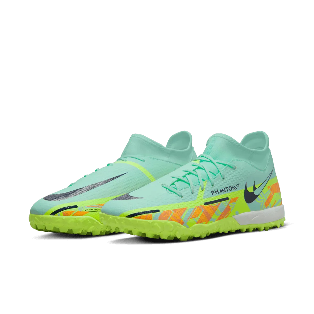 Nike Phantom GT2 Academy DF Turf - Mint-Blackened Blue (Pair - Diagonal)