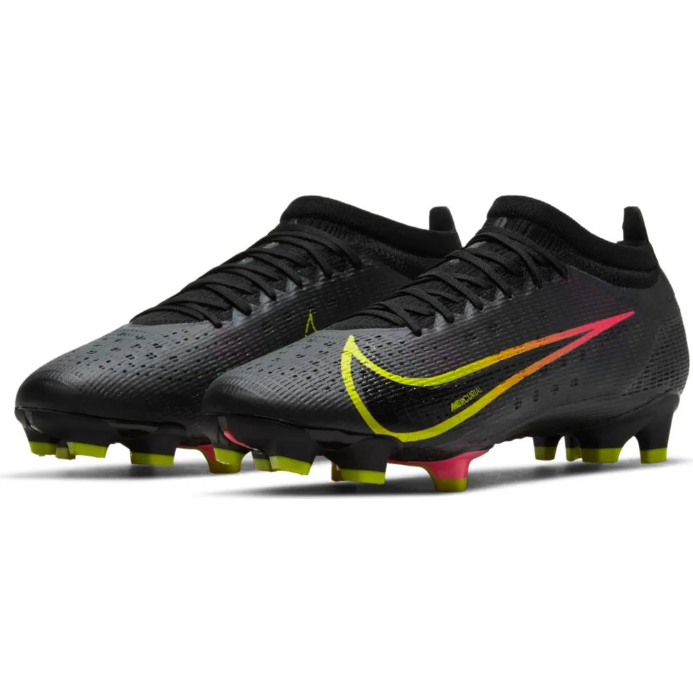 Nike Mercurial Vapor 14 PRO FG - Black-Volt-Crimson (Pair - DIagonal)
