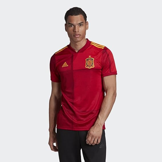 adidas 2020-21 Spain Home Long-Sleeve Jersey - Red-Yellow