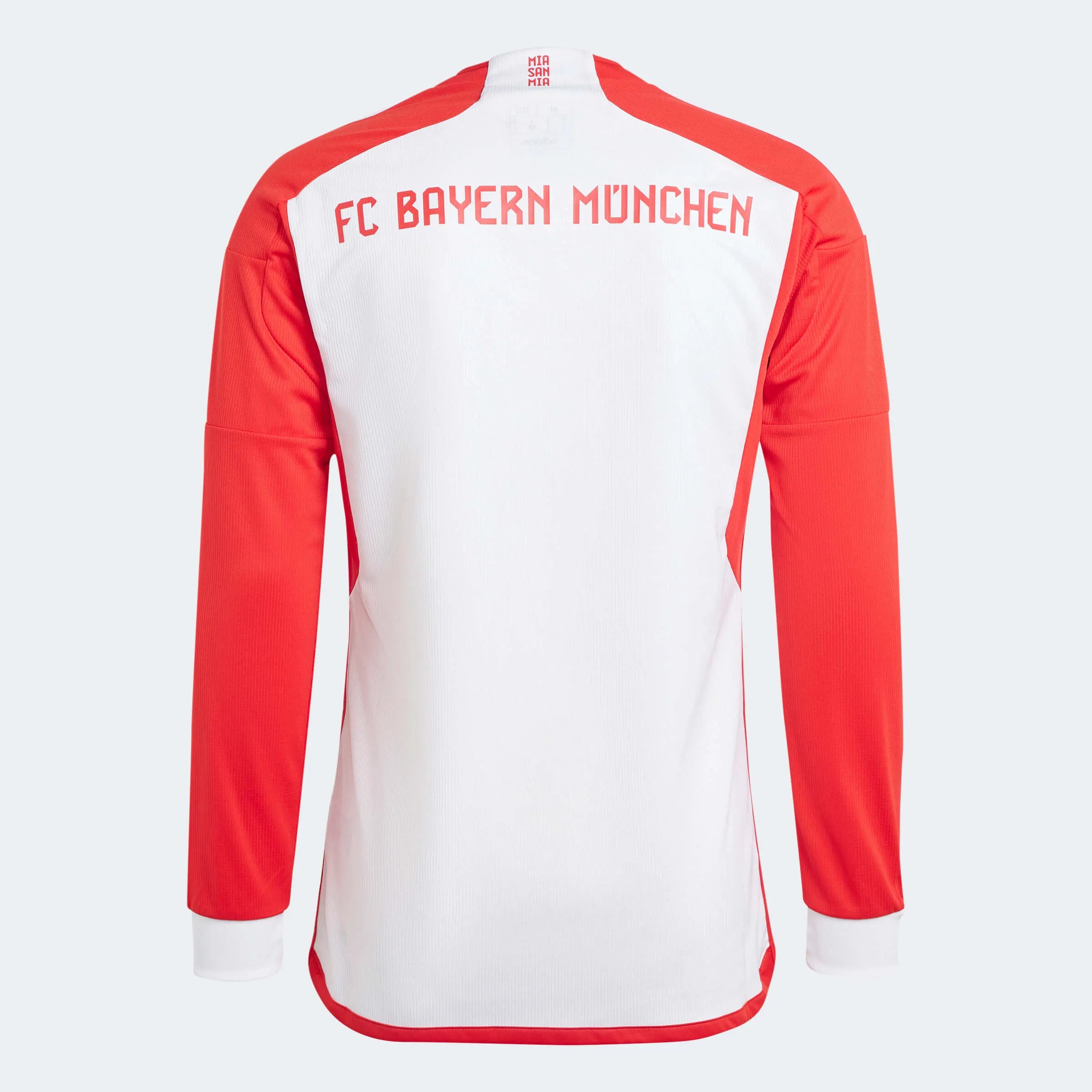 adidas 2023-24 Bayern Munich Men's Stadium Home Long-Sleeve Jersey (Back)