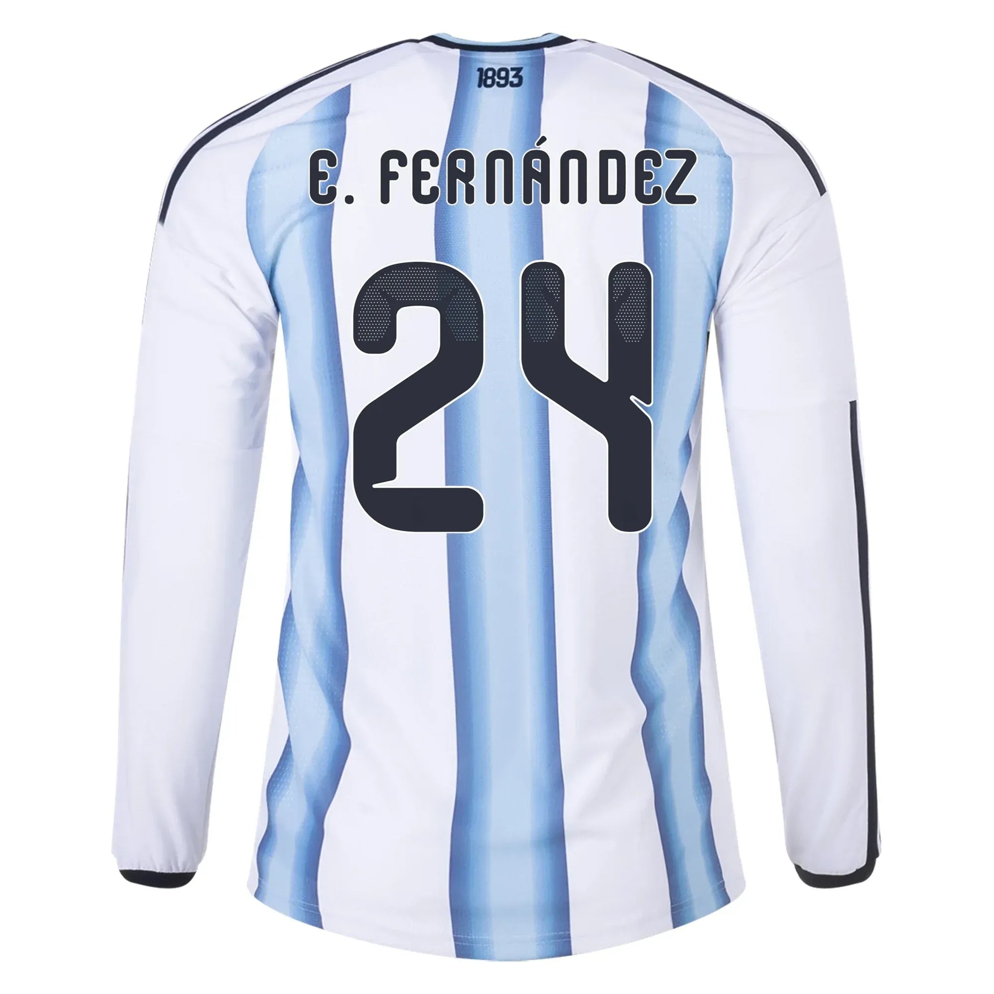adidas 2026 Argentina Men's Authentic Home Long-Sleeve Soccer Jersey (E. Fernandez)