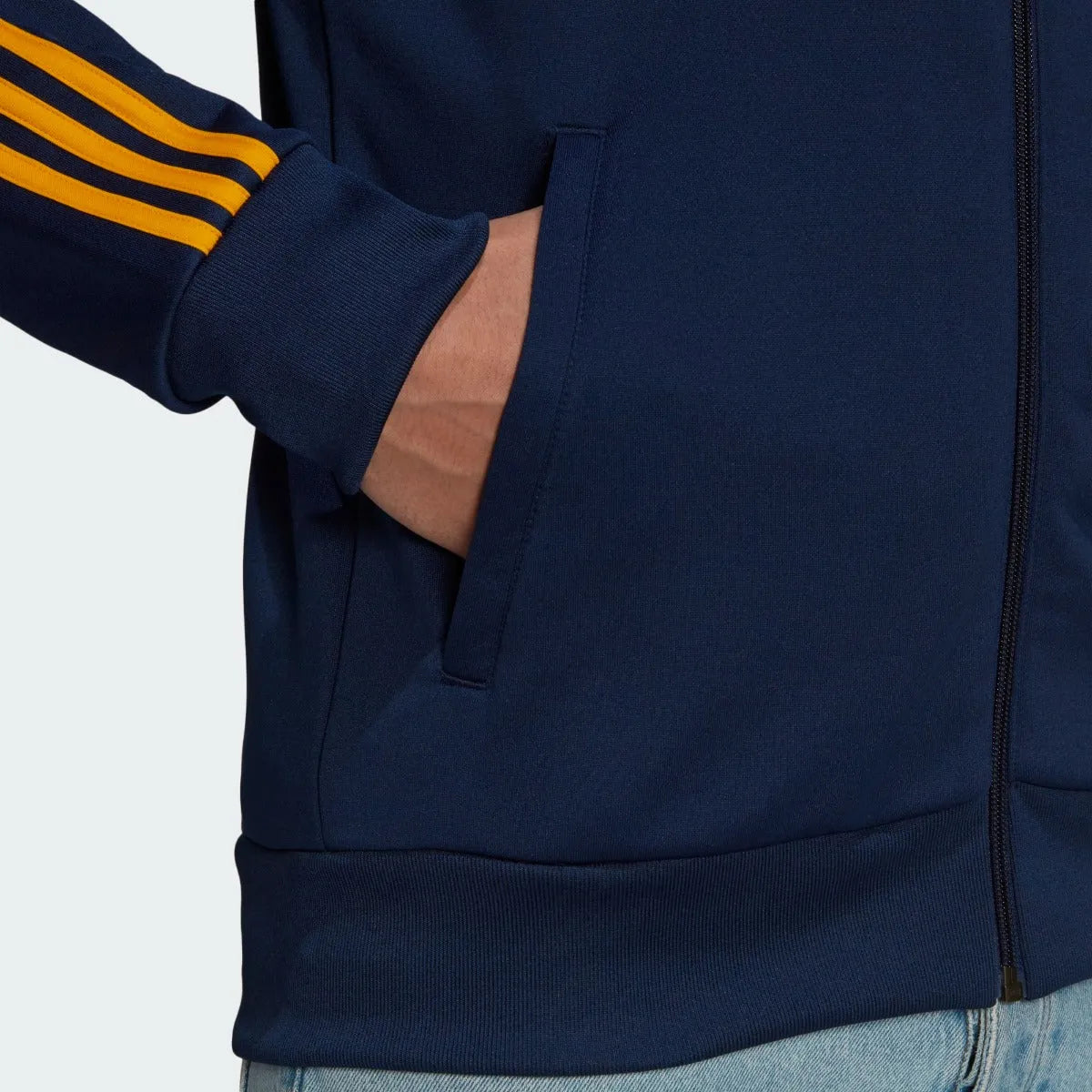 Adidas 2021-22 Tigres 3 Stripes Track Top - Indigo-Gold (Detail 2)