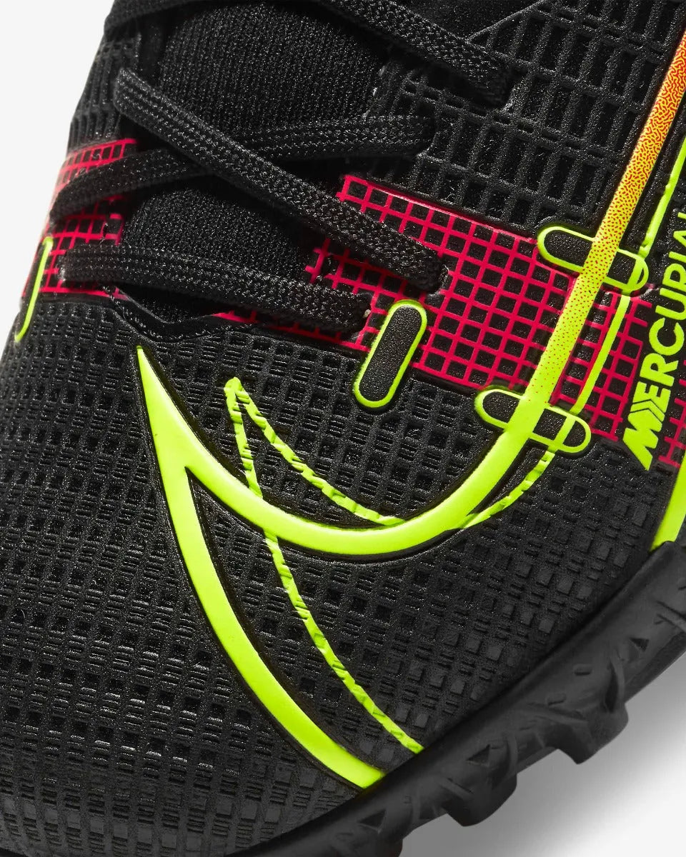 Nike JR Mercurial Superfly 8 Academy TF - Black-Volt-Crimson