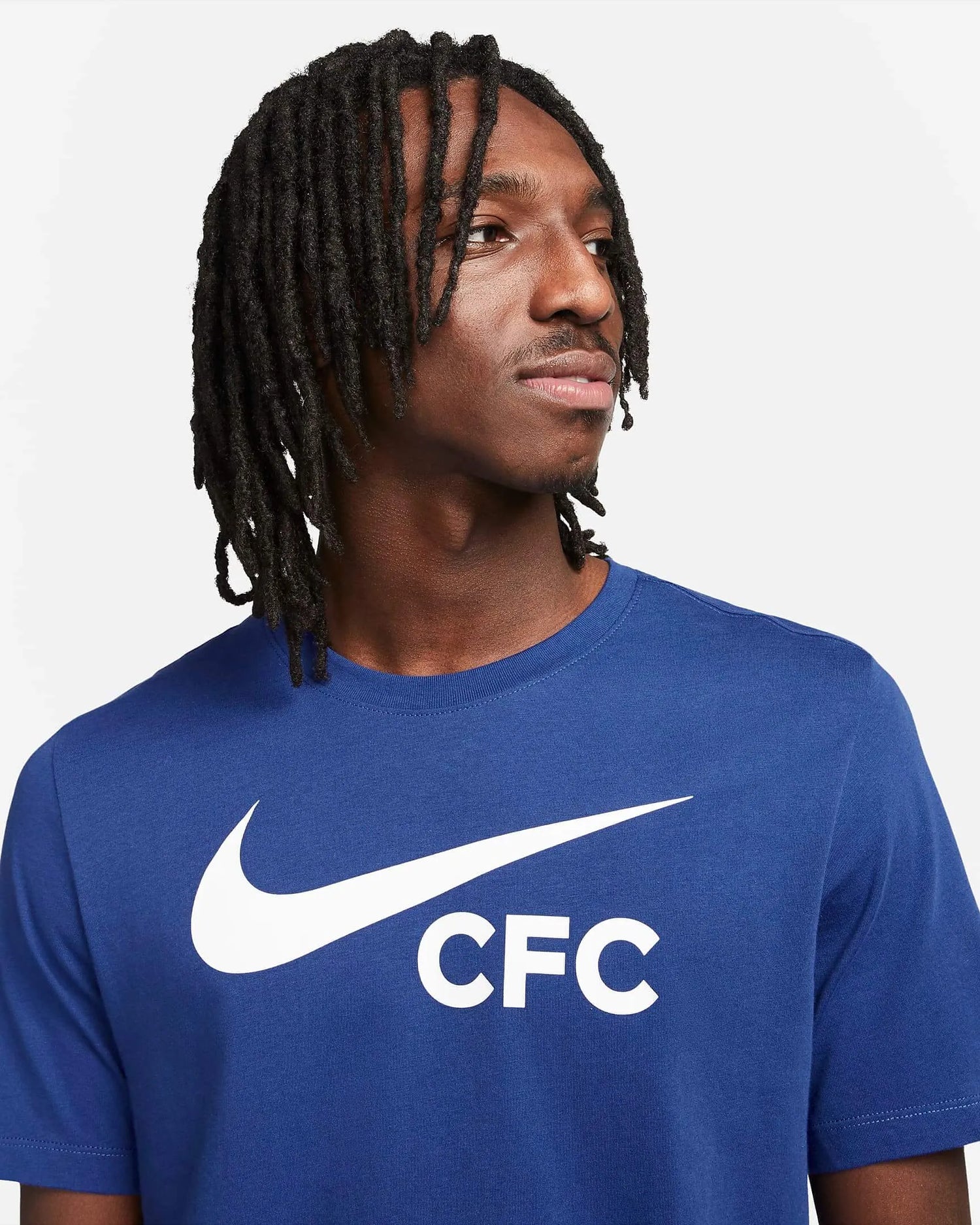 Nike 2022-23 Chelsea Swoosh Tee - Blue-White (Detail 1)