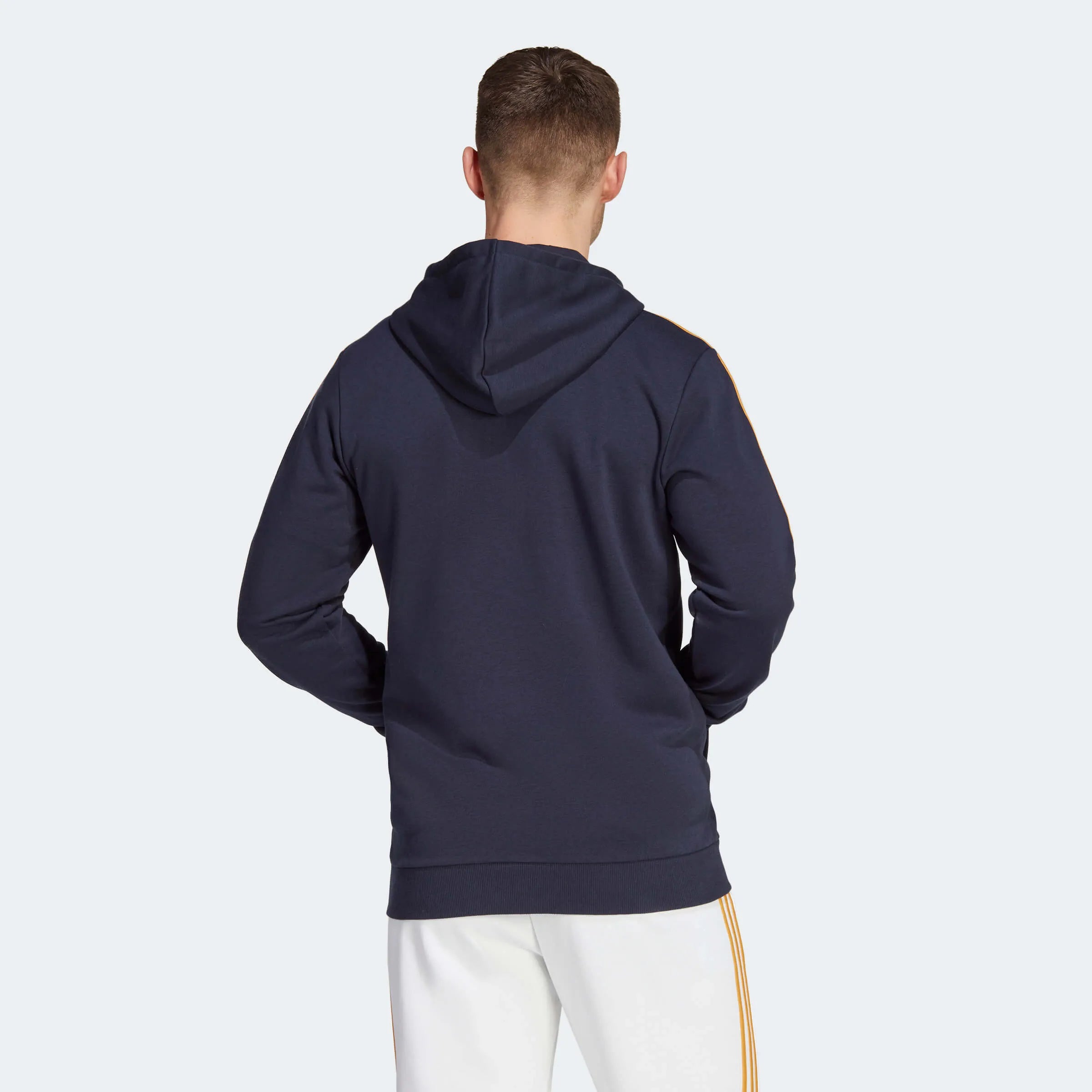adidas 2023-24 Real Madrid Men's DNA Full-Zip Hoody (Model - Back)
