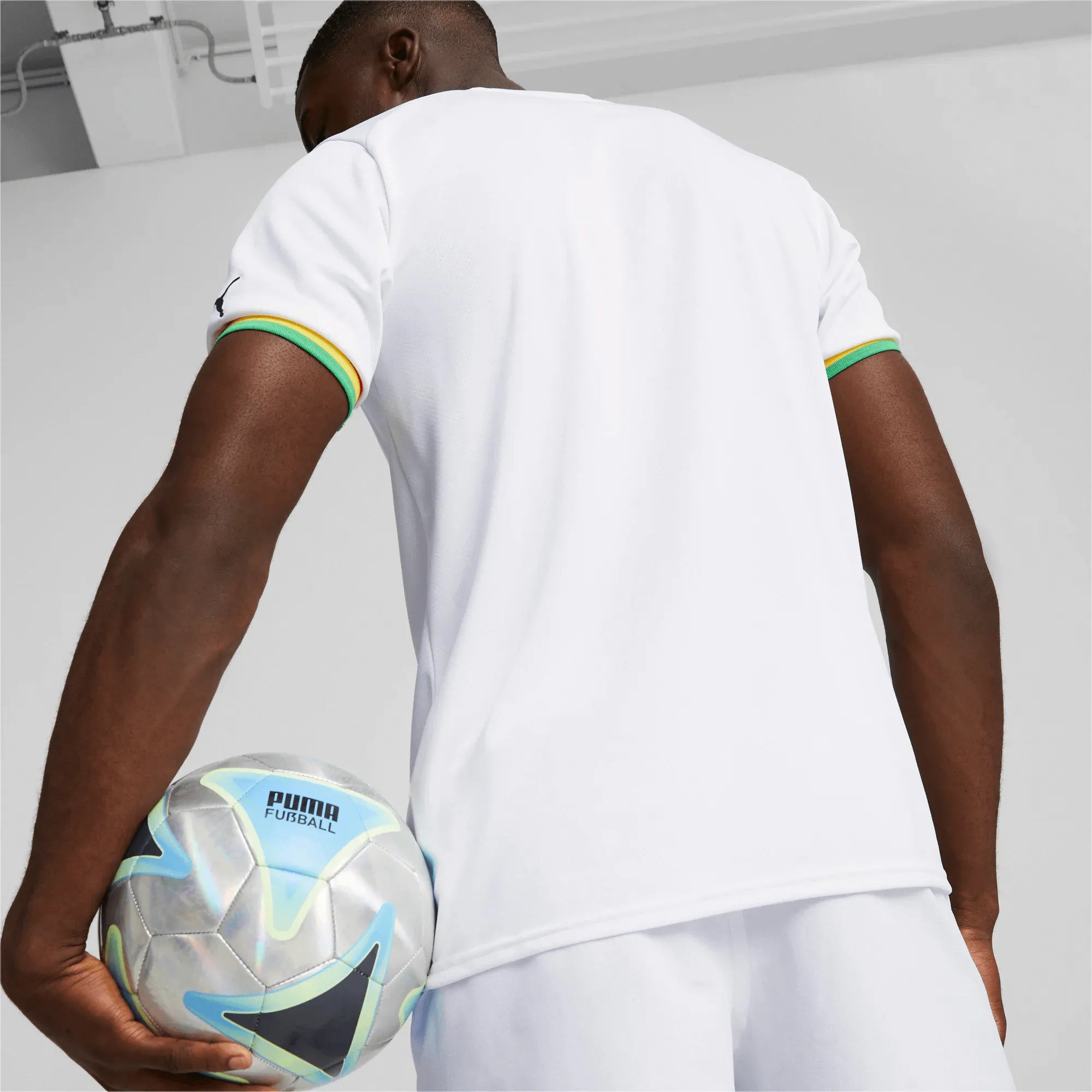 Puma 2022-23 Ghana Home Jersey - White (Model - Back)