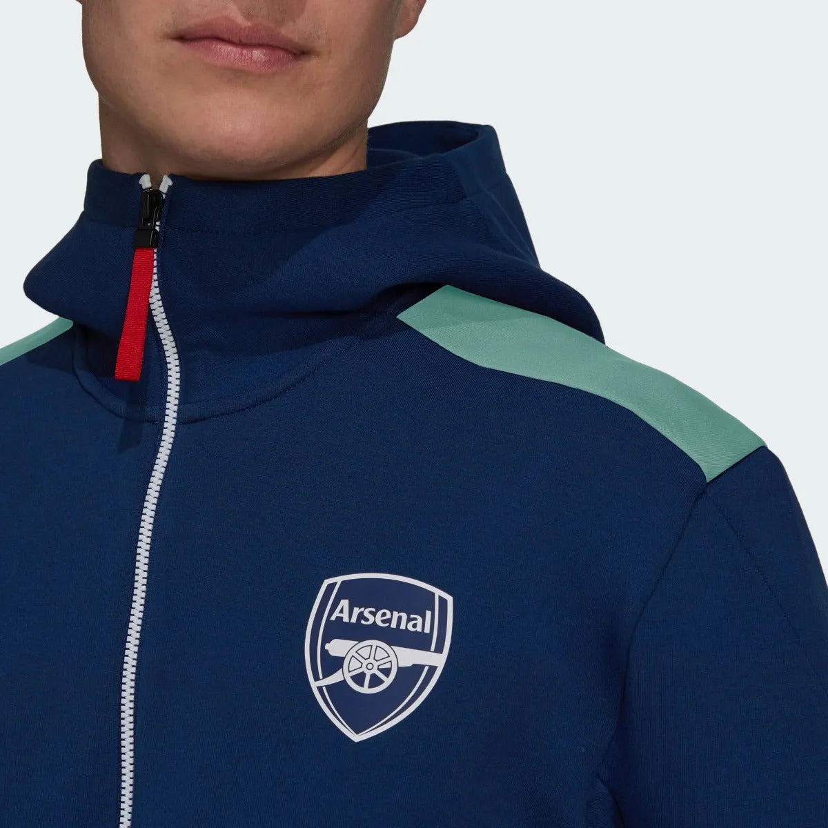 Adidas 2021-22 Arsenal Z.N.E Anthem Jacket - Mystery Blue-Scarlet (Detail 1)
