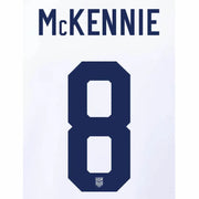 USA 2022-23 Home McKennie #8 Jersey Name Set (Back)