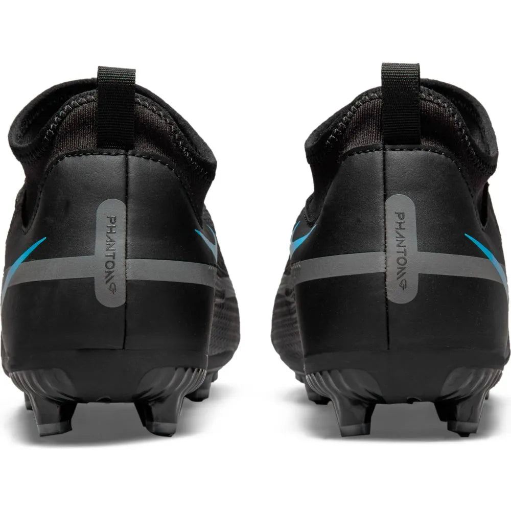Nike JR Phantom GT2 Academy DF FG-MG - Black-Blue (Pair - Back)