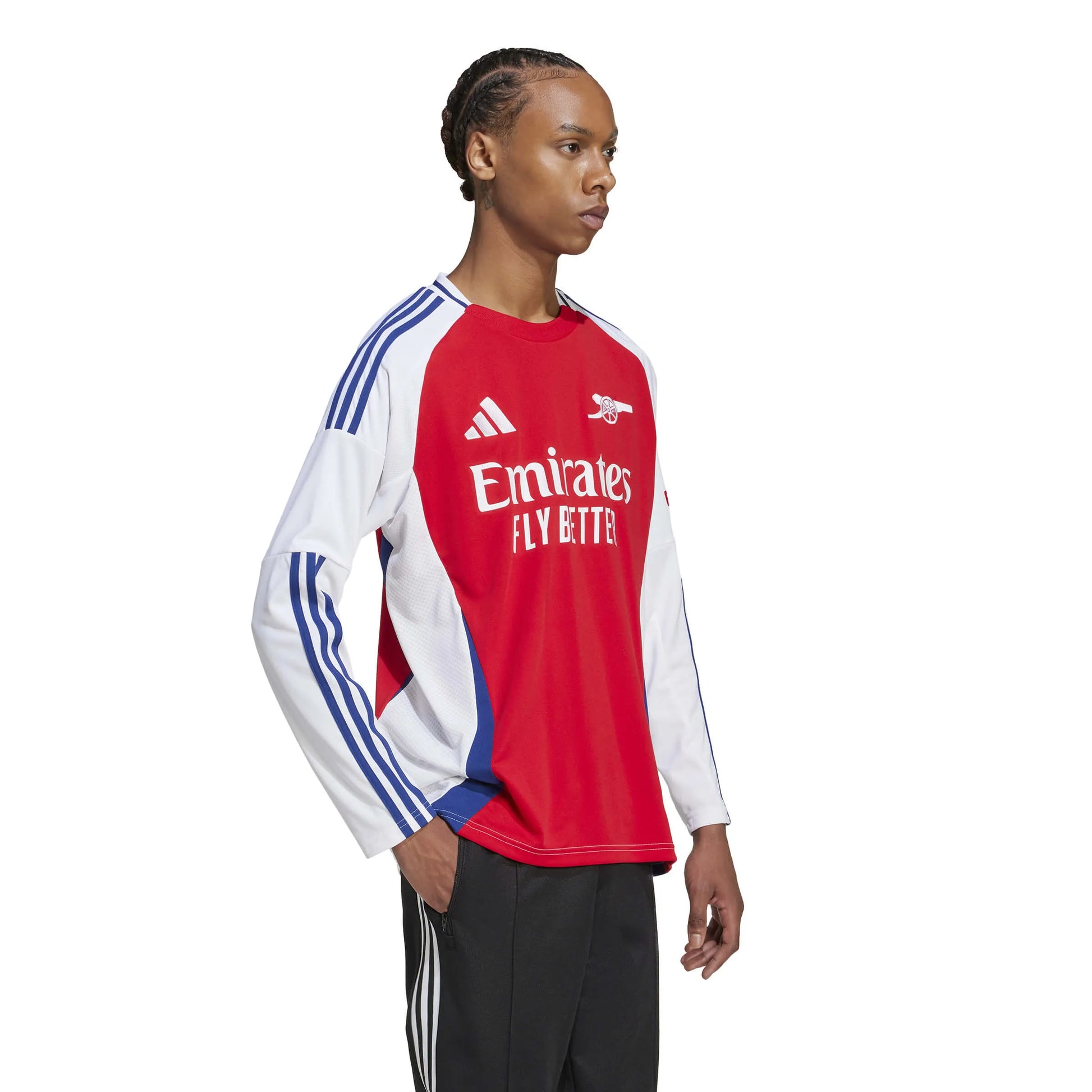 adidas 2024-25 Arsenal Men's Stadium Home Long-Sleeve Jersey (Model - Side)