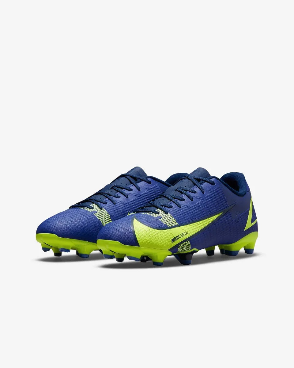 Nike Kids Vapor 14 Academy FG-MG - Lapis-Volt-Blue Void (Pair - Diagonal)