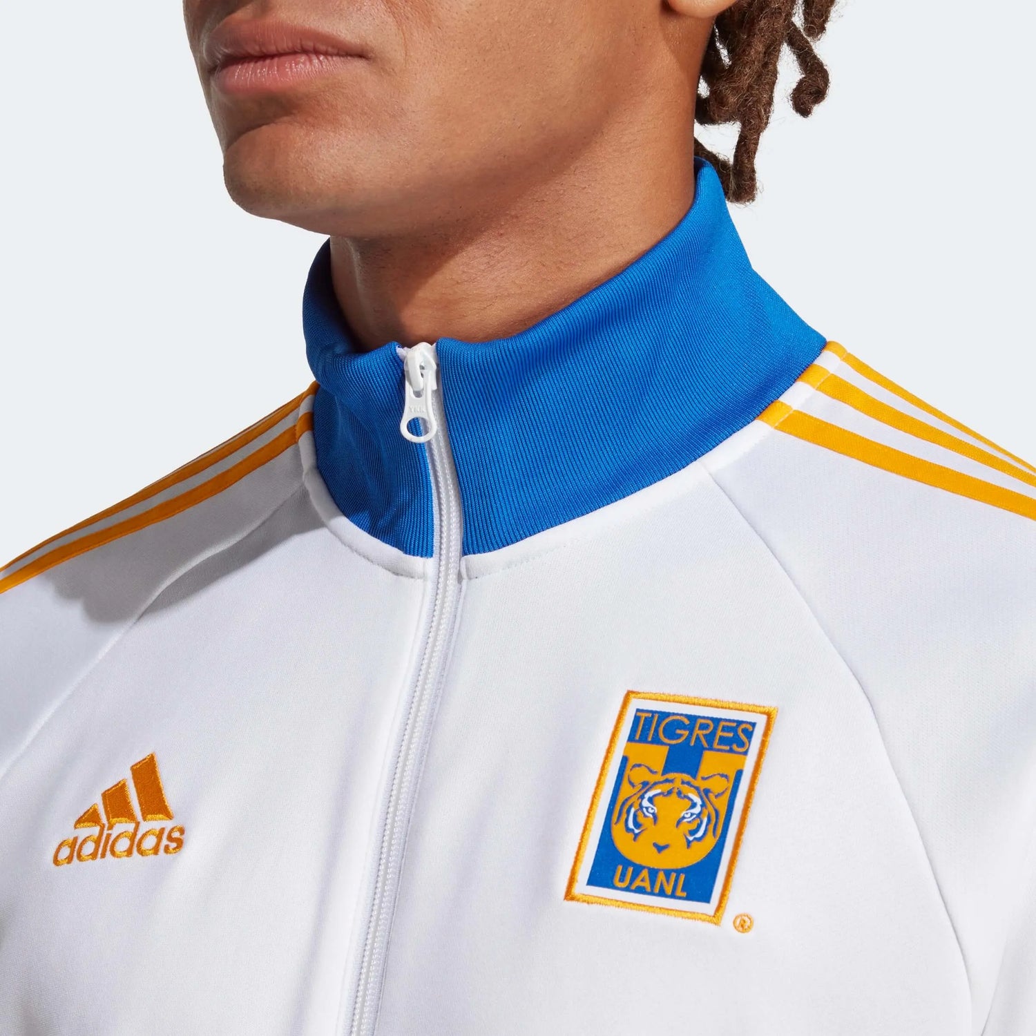 adidas 2022-23 Tigres DNA Training Top - White-Blue-Orange (Detail 1)