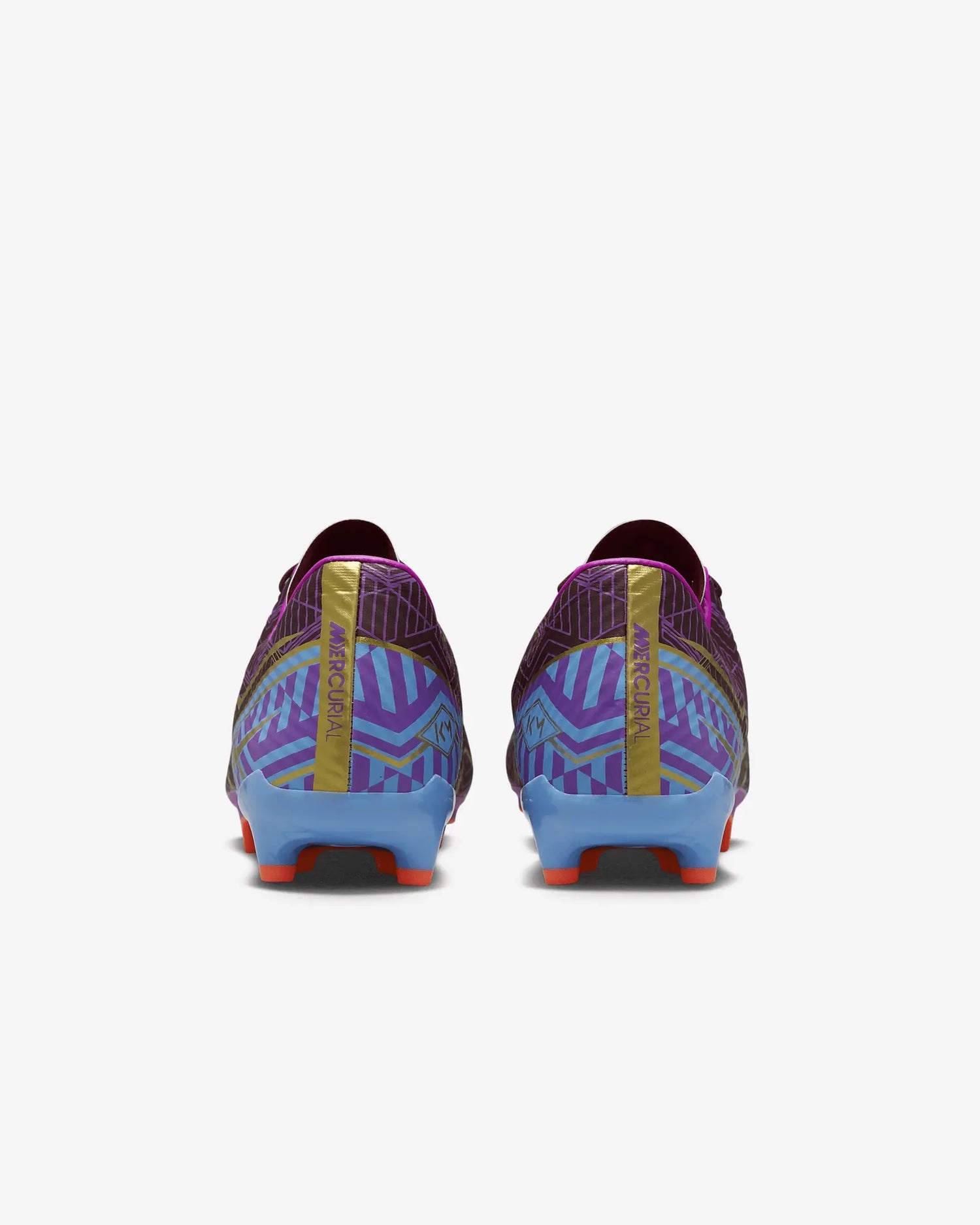Nike Zoom Vapor 15 Academy KM FG-MG - Dark Beetroot-Gold (Pair - Back)