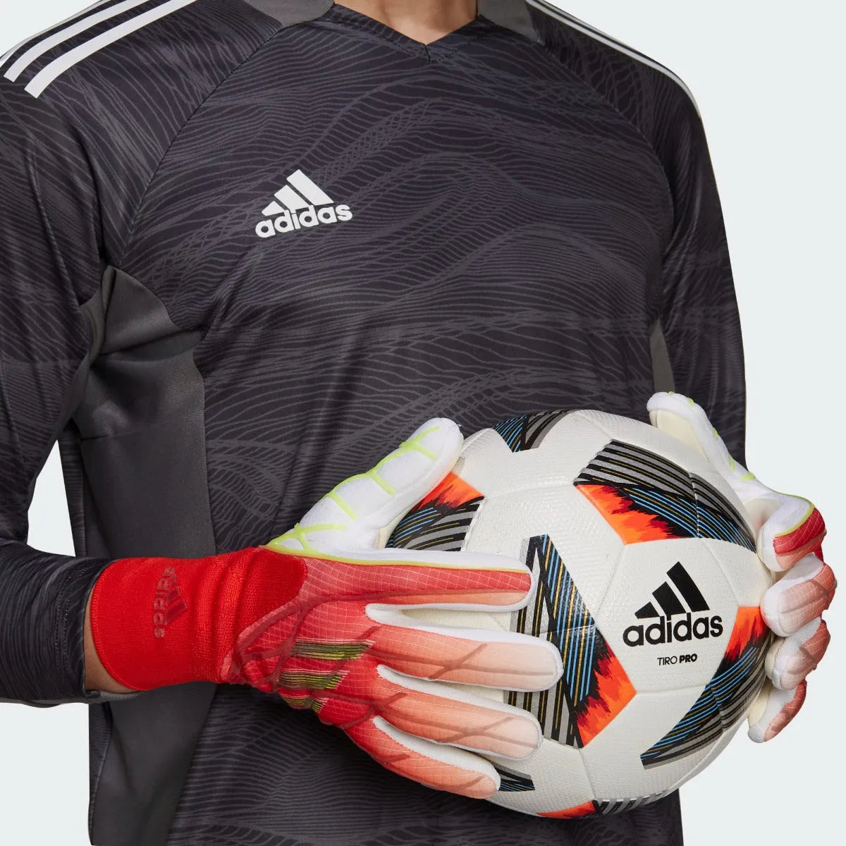 Adidas X PRO Goalkeeper Gloves - Solar Red (Model 2)