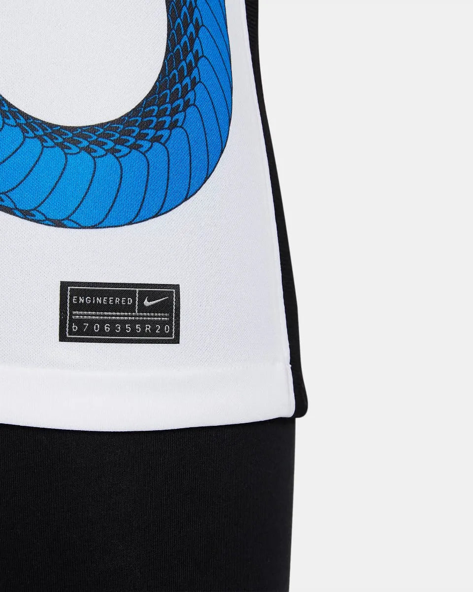 Nike 2021-22 Inter Milan Youth Away Jersey - White-Blue (Detail 5)