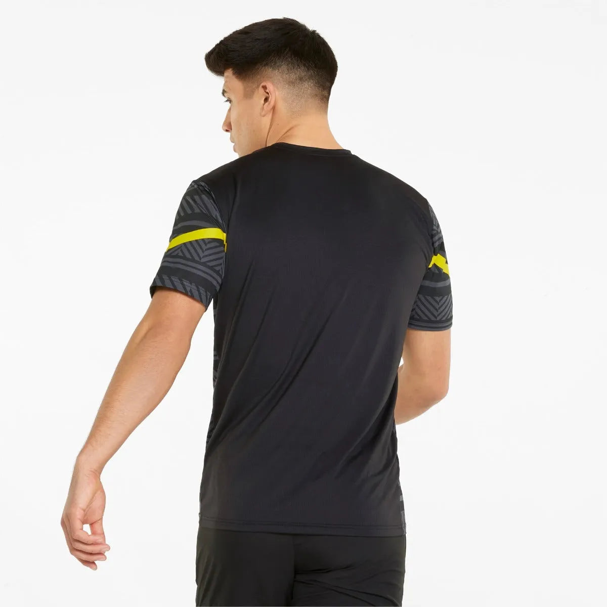 Puma 2022 Dortmund Prematch  Jersey - Black-Cyber Yellow (Model - Back)