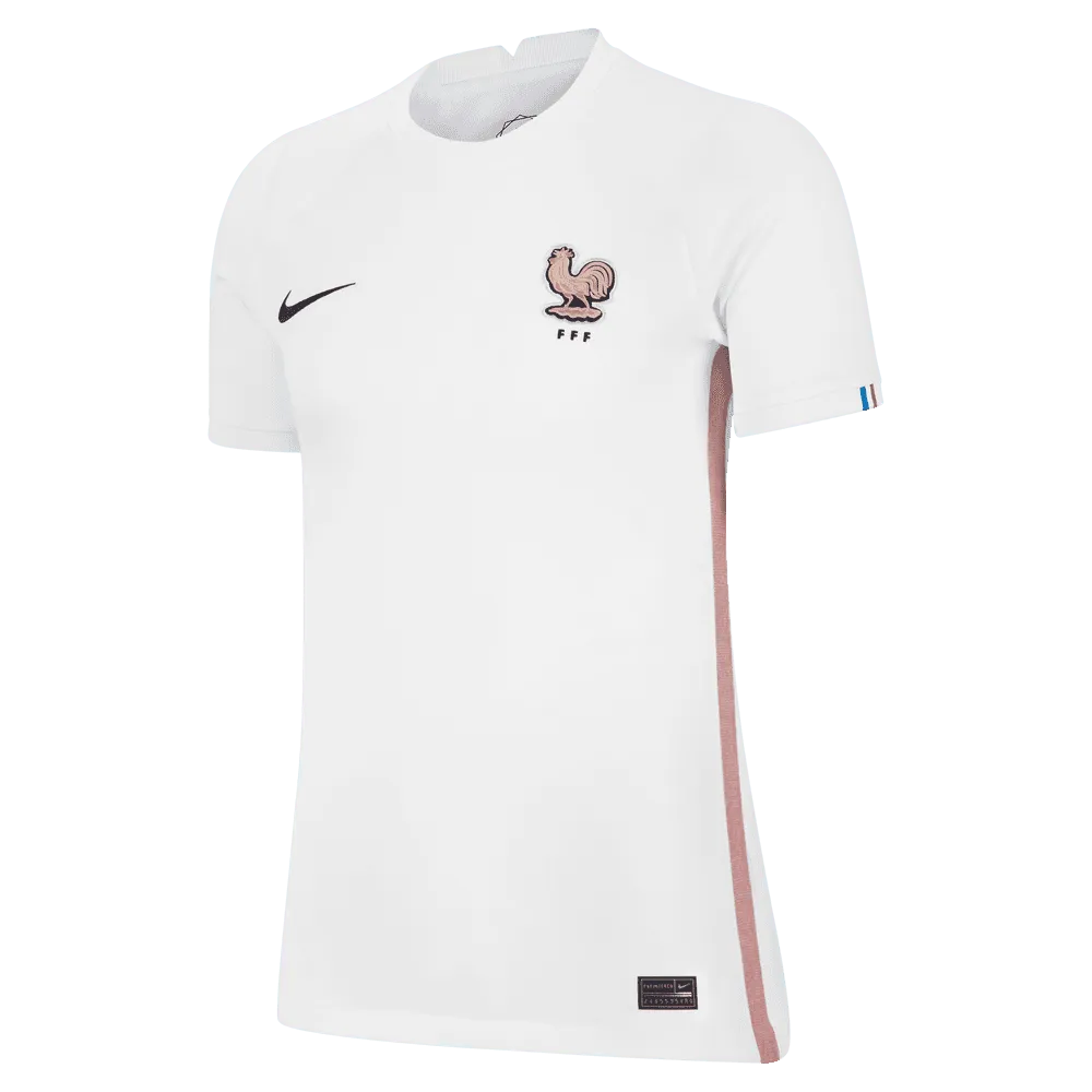 Nike France Women's EC22 Away Jersey - White-Pink Glaze (Front)