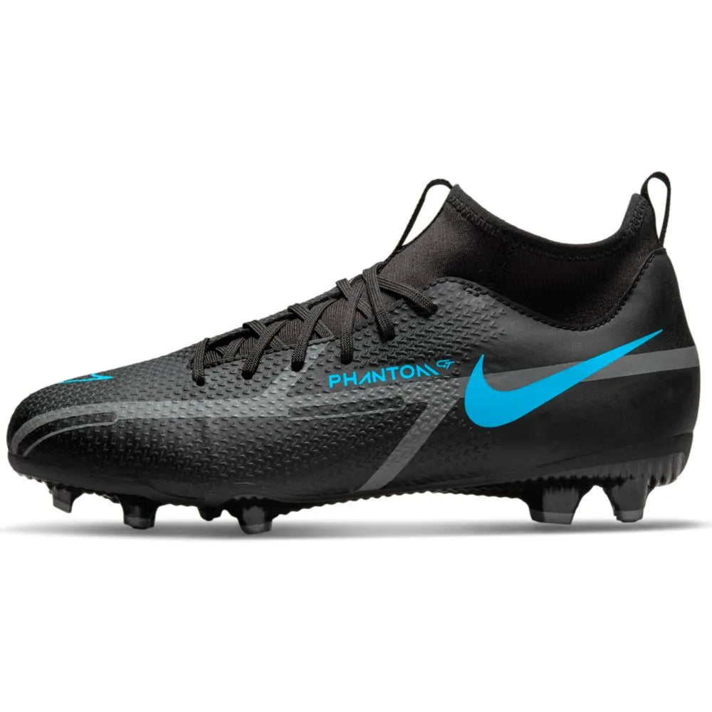 Nike JR Phantom GT2 Academy DF FG-MG - Black-Blue (Side 1)