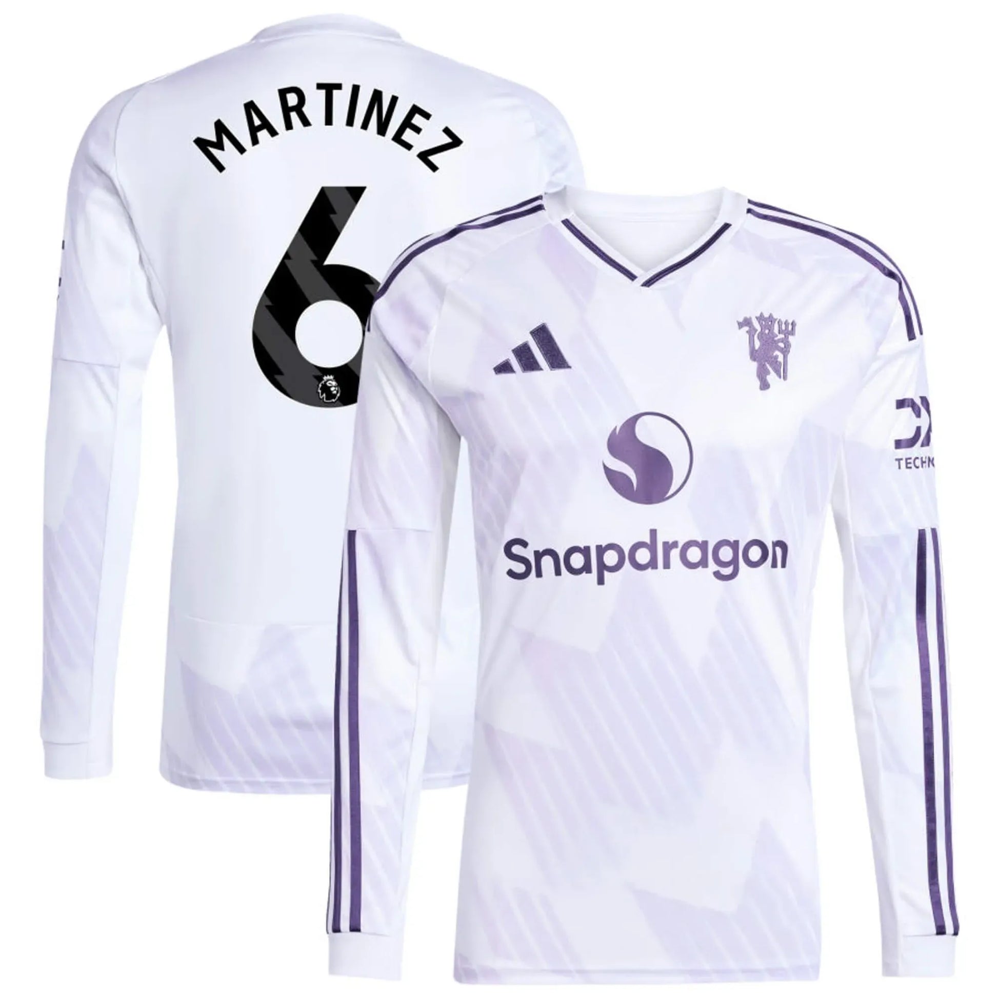 adidas 2025-26 Manchester United Men's Stadium Away Long-Sleeve Soccer Jersey (Martinez)